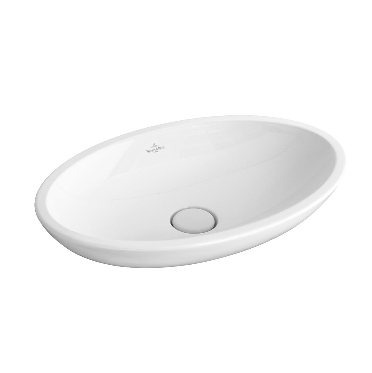 Умывальник накладной овальный Villeroy&Boch  Loop&Friends 58*38 см (с переливом) C+