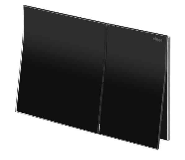 Панель смыва Viega Prevista 8620.1 для унитазов хромированный пластик/стекло цвет глубокий черный