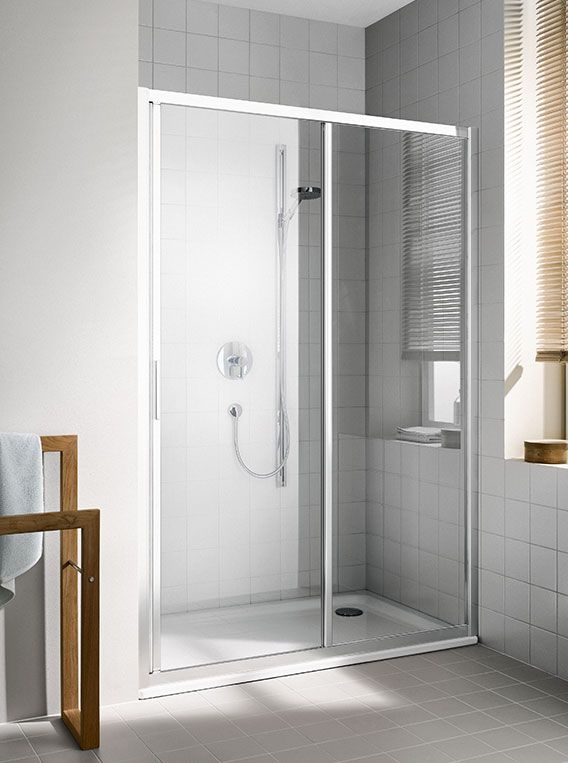 Дверь Kermi Cada XS CK G2R 130 см. раздвижная прозрачная хром правая